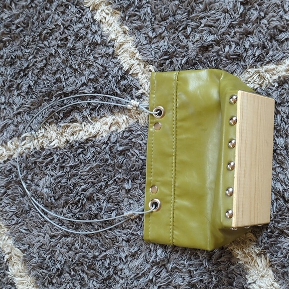 Hardware By Renee Lime Green Studded Reclaimed Shoulder Bag - Picture 6 of 8